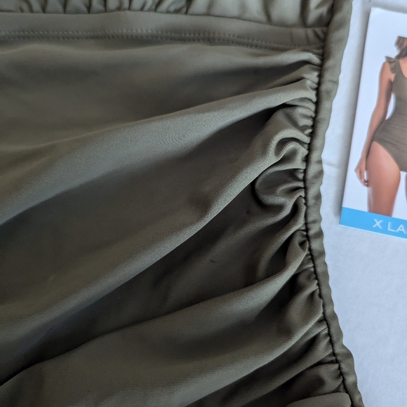 INTO THE BLEU Olive Green Swimsuit one piece XL NWT - Picture 5 of 12